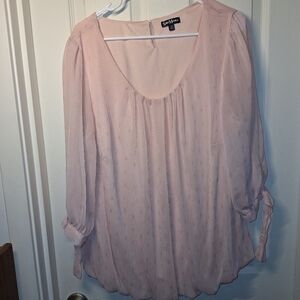 Sara Michelle Pink Sparkle Blouse Top